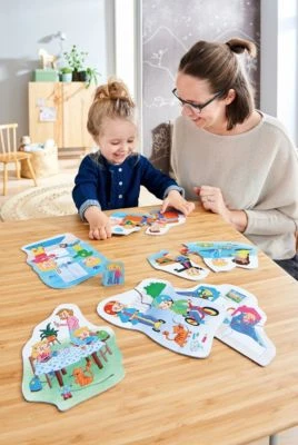HABA 305235 6 Erste Puzzles - Mein Tag (Kinderpuzzle) 5 HABA 305235 6 Erste Puzzles - Mein Tag (Kinderpuzzle) – Bild 3