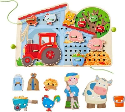 HABA 305289 Fädelspiel Bauernhof 4 HABA 305289 Fädelspiel Bauernhof – Bild 2