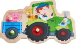 HABA 305550 Greifpuzzle Lustige Traktorfahrt, 6 Teile